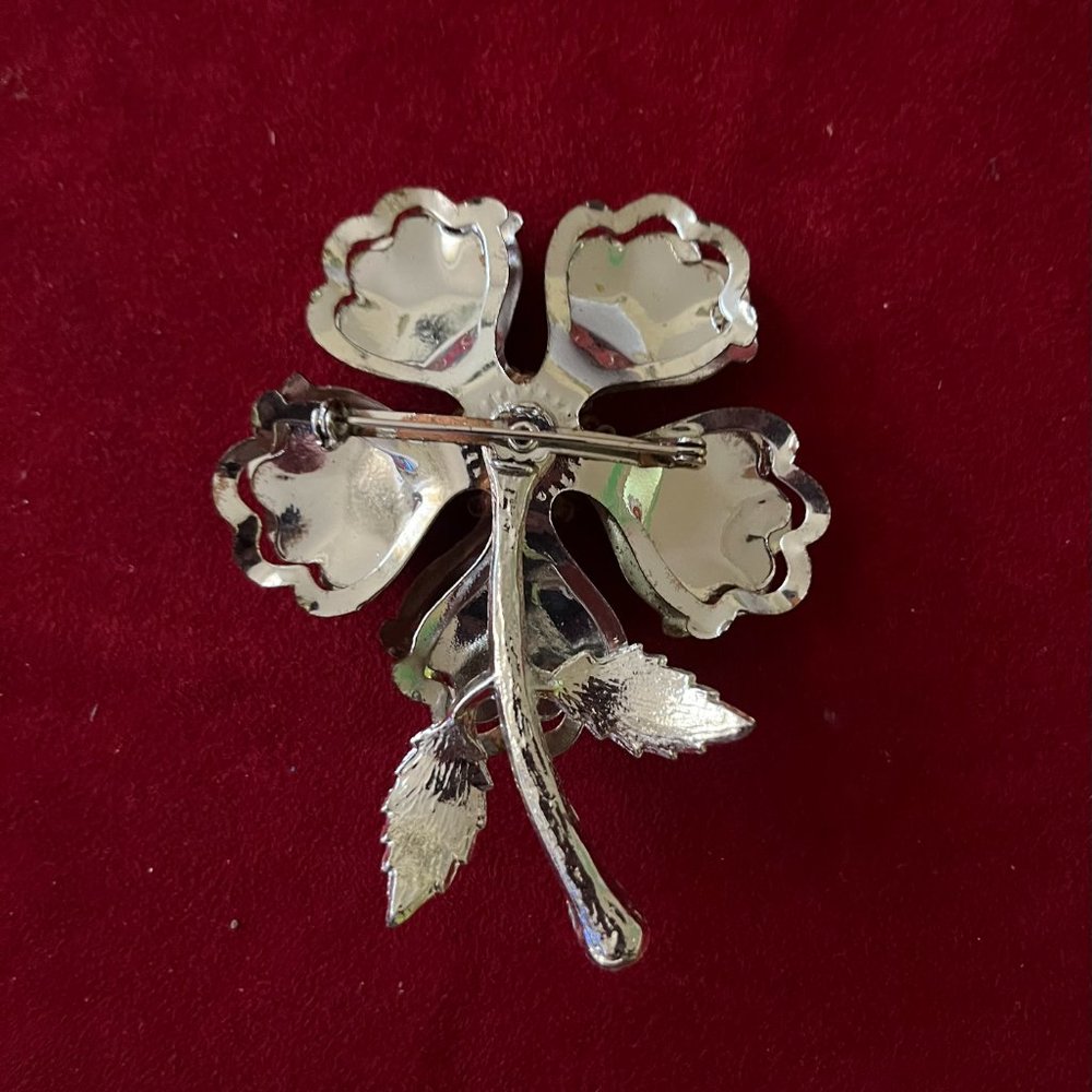 2 – Vintage Silver-Tone Floral Pins - Picture 5 of 8